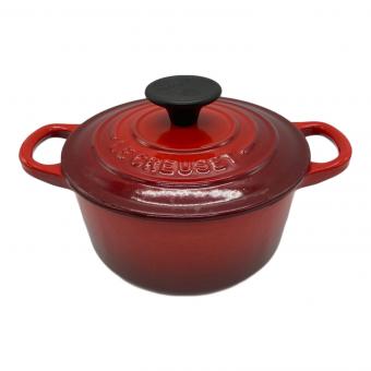 LE CREUSET (ルクルーゼ) ココットロンド レッド 14㎝ USED