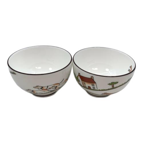 Wedgwood (ウェッジウッド) ジャパニーズティーカップ ハンティングシーン 2P ※ソーサー欠品 廃盤品