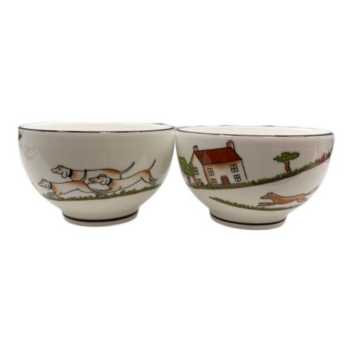 Wedgwood (ウェッジウッド) ジャパニーズティーカップ ハンティングシーン 2P ※ソーサー欠品 廃盤品