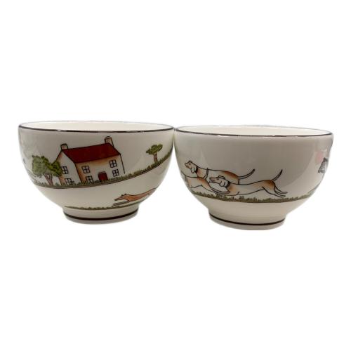 Wedgwood (ウェッジウッド) ジャパニーズティーカップ ハンティングシーン 2P ※ソーサー欠品 廃盤品