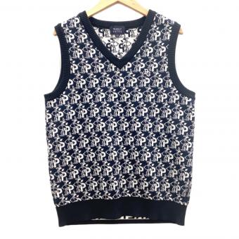 PEARLY GATES (パーリーゲイツ) ゴルフウェア(トップス) メンズ SIZE 1 ネイビー スヌーピー ニットベスト