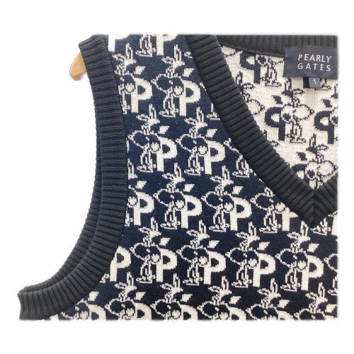 PEARLY GATES (パーリーゲイツ) ゴルフウェア(トップス) メンズ SIZE 1 ネイビー スヌーピー ニットベスト