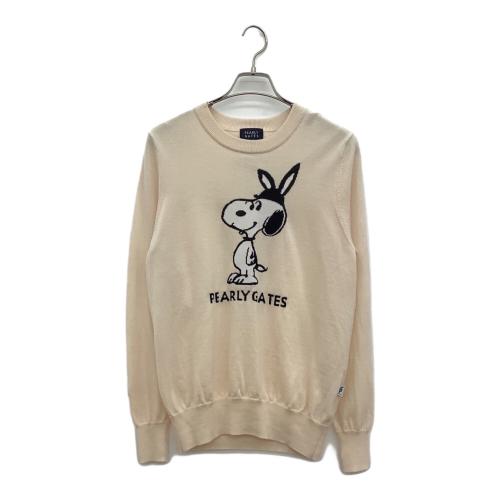 PEARLY GATES (パーリーゲイツ) プルオーバーニット ゴルフウェア(トップス) レディース SIZE 4 ベージュ