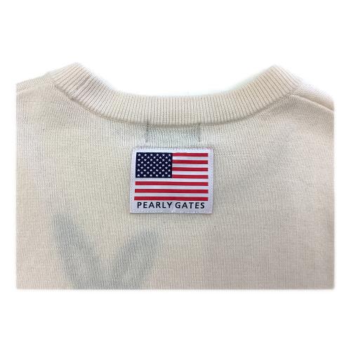 PEARLY GATES (パーリーゲイツ) プルオーバーニット ゴルフウェア(トップス) レディース SIZE 4 ベージュ