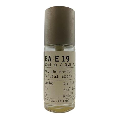LE LABO (ル ラボ) オードパルファム BAIE 19 15ml 残量80%-99%