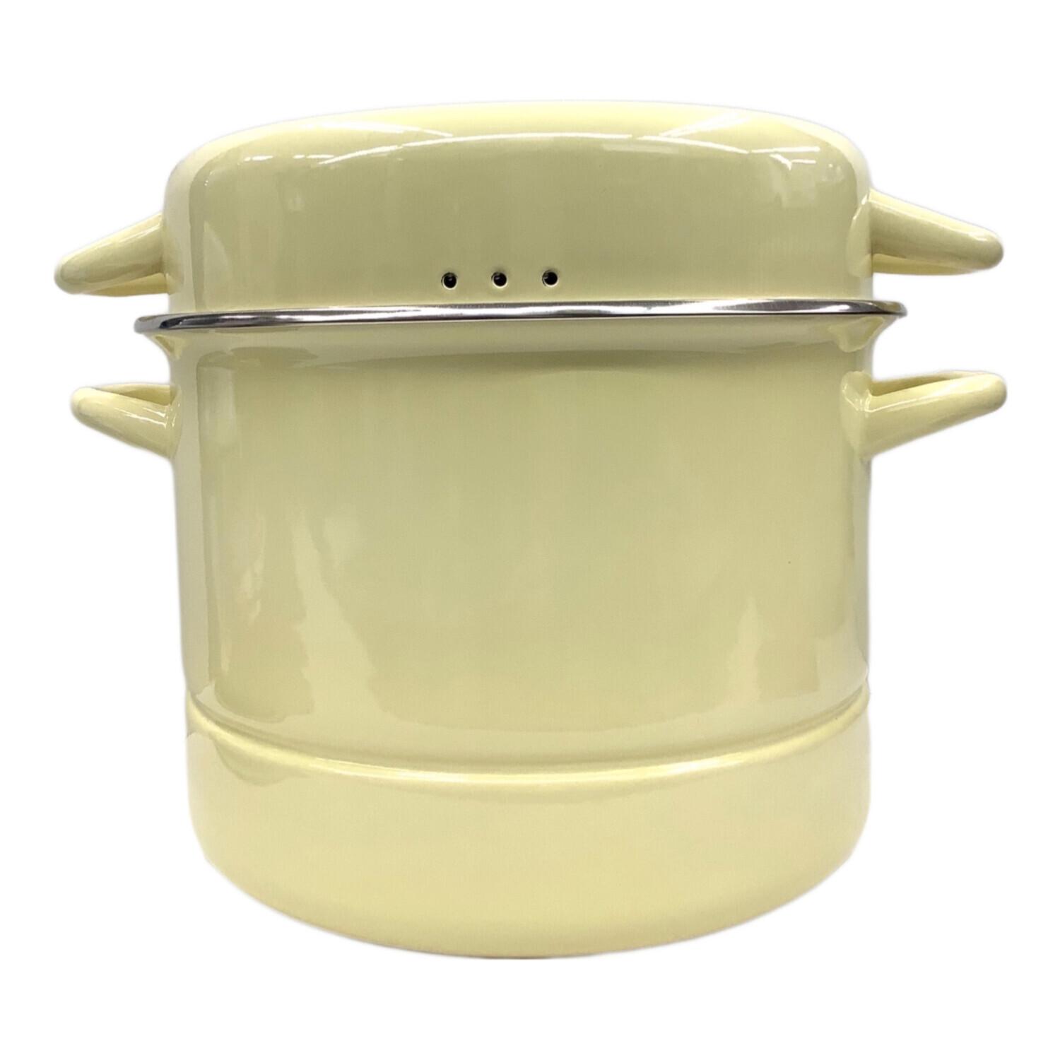 新品未使用　ほうろう蒸気調理鍋　MIMOZA 野田琺瑯 MIMOZA（ミモザ） ほうろう蒸気調理鍋 - おしゃれな