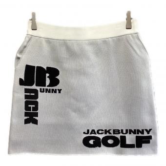 JACK BUNNY (ジャックバニー) ゴルフウェア(スカート) レディース SIZE L ホワイト パイルロゴジャガードニットスカート