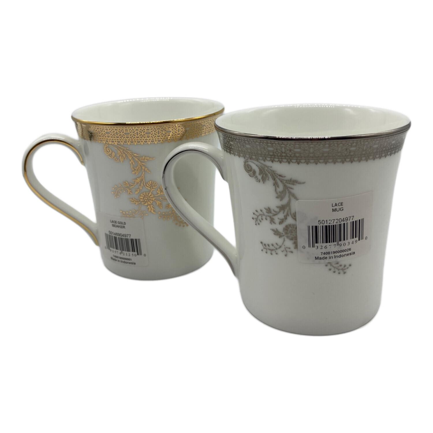 【未使用】ヴェラ・ウォン ヴェラレース マグカップとプレート各2 ヴェラ・ウォン ヴェラ レース プラチナ マグ|WEDGWOOD公式オンライン