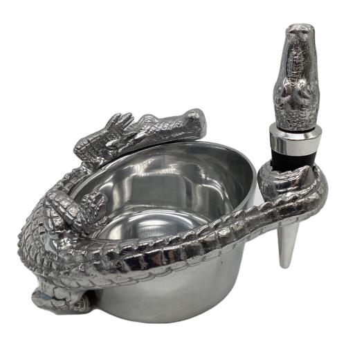 Arthur Court ワイン キャディ & ストッパー セット アリゲーター キャップ・箱付