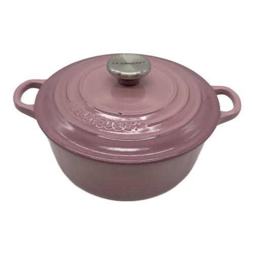 LE CREUSET (ルクルーゼ) 両手鍋 SIZE 20cm ピンク ココットロンド