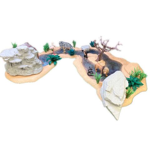 schleich (シュライヒ) ワイルドライフ フィギュア 水飲み場セット 欠品有