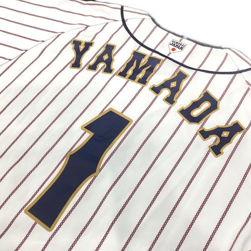 侍ジャパン(サムライジャパン) 応援グッズ SIZE M ホワイト asics 山田哲人【1】ユニフォーム レプリカ 2019年WBSCプレミア12