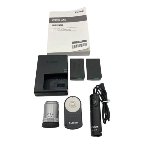 CANON (キヤノン) ミラーレス一眼カメラ EOS M6 2580万画素(総画素) APS-C/22.3mm×14.9mm/CMOS 専用電池 AF固定：最高約9.0コマ/秒 451051001590