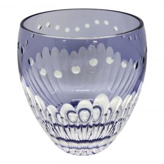 KAGAMI CRYSTAL (カガミクリスタル) 江戸切子　ロックグラス 菊花