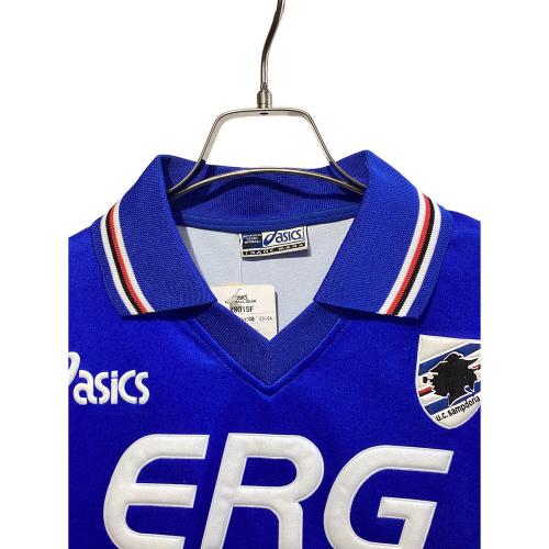 asics (アシックス) ゲームシャツ メンズ SIZE S ブルー サンプドリアレプリカ XS015F