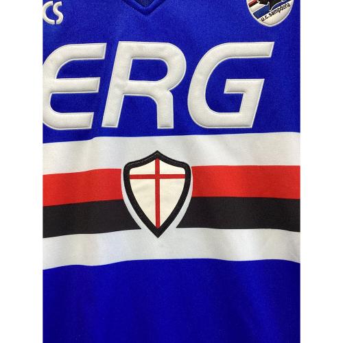 asics (アシックス) ゲームシャツ メンズ SIZE S ブルー サンプドリアレプリカ XS015F