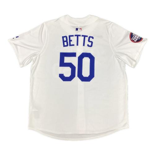ロサンゼルス・ドジャース 応援グッズ SIZE XL ホワイト ムーキー・ベッツ【50】2025シーズンホーム MLB WORLD TOUR TOKYO SERIES 2025パッチ付 MLBマーク NIKE リミテッドレプリカ