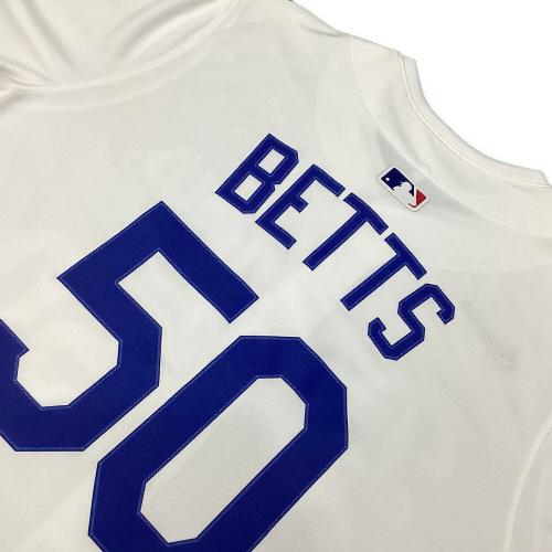 ロサンゼルス・ドジャース 応援グッズ SIZE XL ホワイト ムーキー・ベッツ【50】2025シーズンホーム MLB WORLD TOUR TOKYO SERIES 2025パッチ付 MLBマーク NIKE リミテッドレプリカ