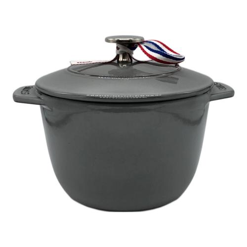 Staub (ストウブ) 両手鍋 40509-703 16㎝ グレー ラ・ココット de GOHAN M