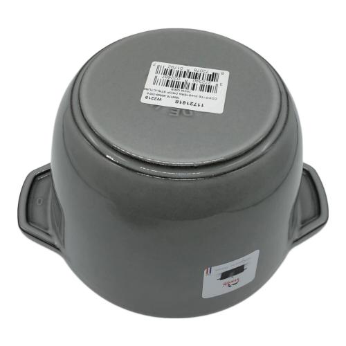 Staub (ストウブ) 両手鍋 40509-703 16㎝ グレー ラ・ココット de GOHAN M