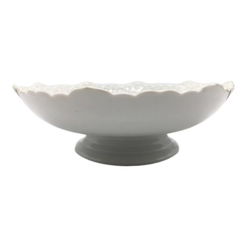 ROYAL COPENHAGEN (ロイヤル・コペンハーゲン) ホワイトフルーテッド・ハーフレース　ケーキディッシュ