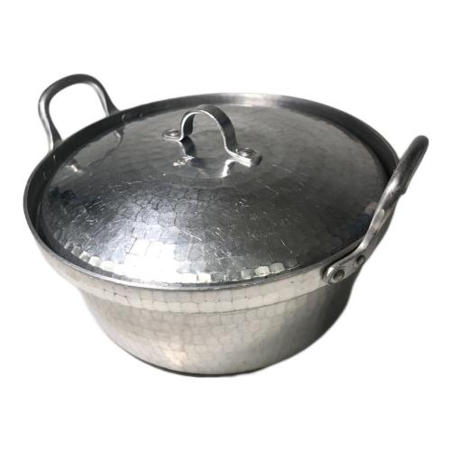 有次 両手鍋 シルバー アルミ 段付鍋