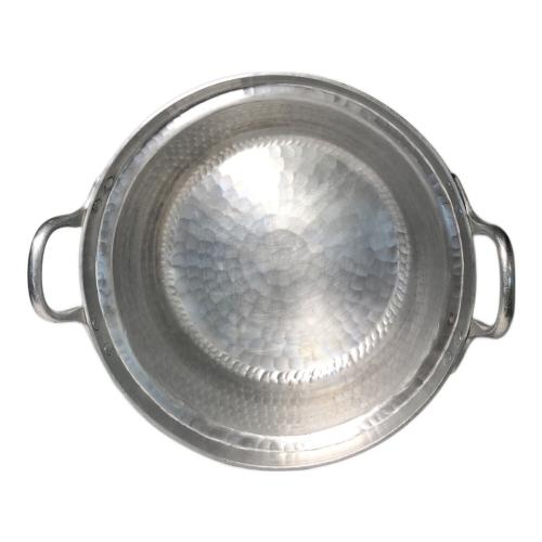 有次 両手鍋 シルバー アルミ 段付鍋