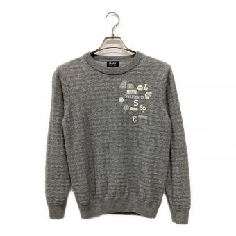 PEARLY GATES (パーリーゲイツ) 千鳥柄×DiAPLEX クルーネックニット ゴルフウェア(トップス) 055-3270152 レディース SIZE 1 グレー