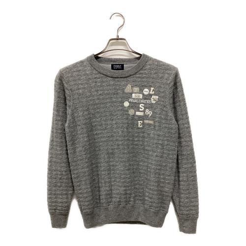 PEARLY GATES (パーリーゲイツ) 千鳥柄×DiAPLEX クルーネックニット ゴルフウェア(トップス) 055-3270152 レディース SIZE 1 グレー