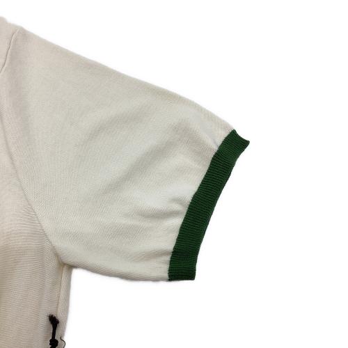 MALBON (マルボン) ゴルフウェア(トップス) メンズ SIZE L アイボリー×オレンジ KNIT BUTTON UP
