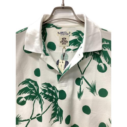 Sun Surf (サンサーフ) ゴルフウェア(トップス) メンズ SIZE M ホワイト×グリーン NEW VINTAGE GOLF ポロシャツ