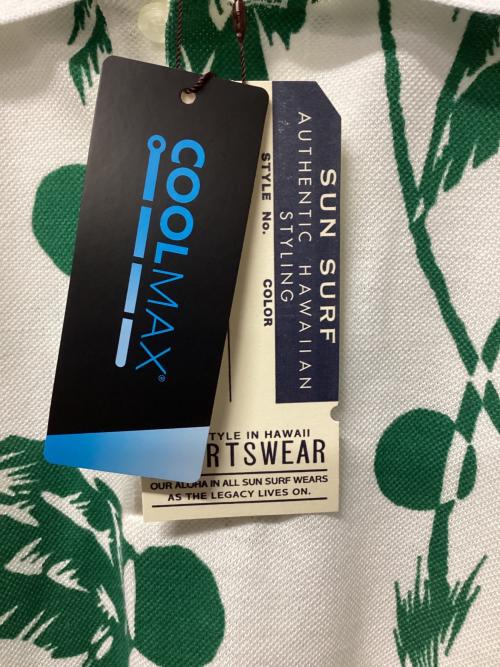 Sun Surf (サンサーフ) ゴルフウェア(トップス) メンズ SIZE M ホワイト×グリーン NEW VINTAGE GOLF ポロシャツ