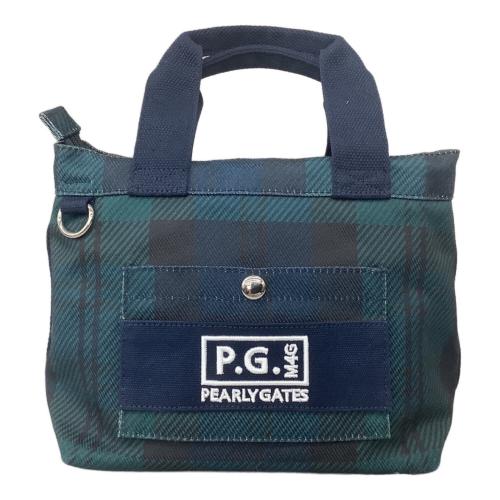 PEARLY GATES (パーリーゲイツ) ゴルフバッグ ネイビー×グリーン ブラックウォッチカートBAG