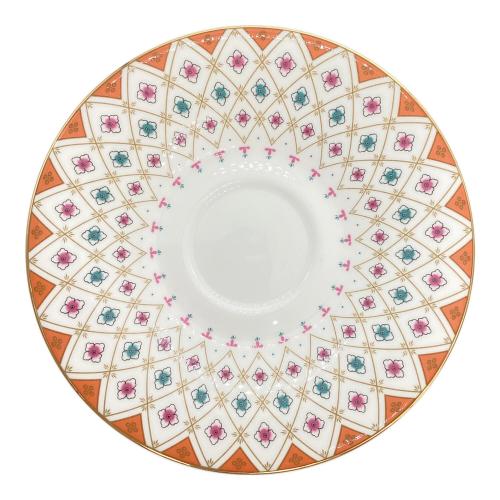 Wedgwood (ウェッジウッド) カップ&ソーサー オレンジ×ホワイト ワンダーラスト ピオニーダイヤモンド