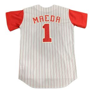 広島東洋カープ (ヒロシマトウヨウカープ) 応援グッズ 前田智徳【1】2002～2008シーズンビジター SIZE L ライトグレーxレッド