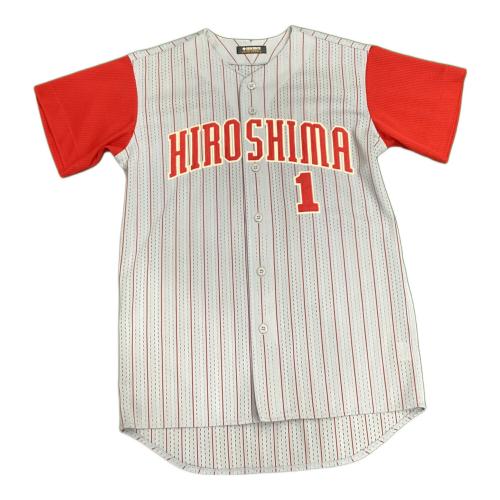 広島東洋カープ (ヒロシマトウヨウカープ) 応援グッズ 前田智徳【1】2002～2008シーズンビジター SIZE L ライトグレーxレッド