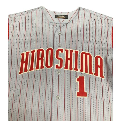 広島東洋カープ (ヒロシマトウヨウカープ) 応援グッズ 前田智徳【1】2002～2008シーズンビジター SIZE L ライトグレーxレッド