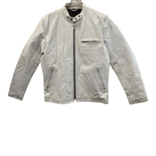 FREEDOM (フリーダム) シングルライダースジャケット メンズ SIZE 38 ホワイト