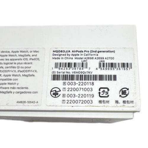 Apple (アップル) ワイヤレスイヤホン AirPods Pro 2 MQD83J