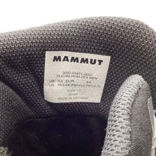 MAMMUT (マムート) トレッキングシューズ  Ducan High GTX  SIZE 27cm ブラック 3030-03471-0052　ハイカット(ソフトソール) GORE-TEX　メンズ