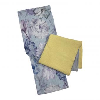 HER LIP TO　浴衣　兵児帯　セット フリーサイズ　Karin　花柄　ライトブルー　綿100％　仕立て上がり　和装