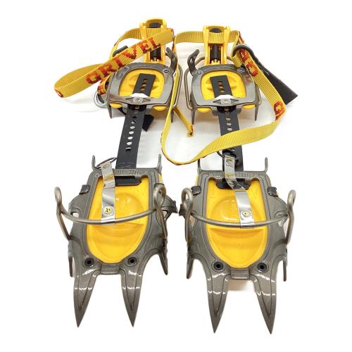 GRIVEL (グリベル) 12本爪アイゼン シルバー×イエロー エアーテック ワンタッチ式 ステンレス