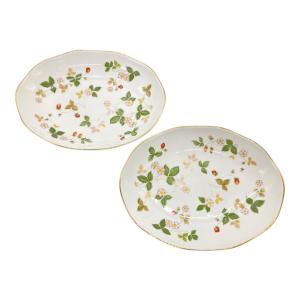 Wedgwood (ウェッジウッド) オーバルディッシュ ワイルドストロベリー 2Pセット