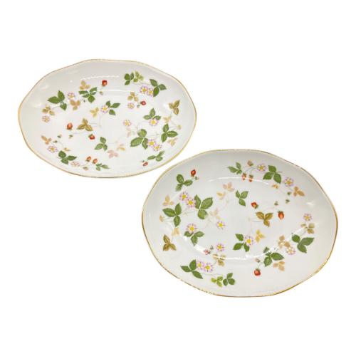 Wedgwood (ウェッジウッド) オーバルディッシュ ワイルドストロベリー 2Pセット