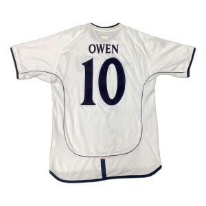 イングランド代表 (イングランドダイヒョウ) サッカーユニフォーム マイケル・オーウェン【10】2001年ホーム 2002年日韓W杯欧州予選マッチデイパッチ付（01.09/01VSドイツ） SIZE M