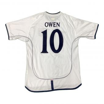 イングランド代表 (イングランドダイヒョウ) サッカーユニフォーム マイケル・オーウェン【10】2001年ホーム 2002年日韓W杯欧州予選マッチデイパッチ付（01.09/01VSドイツ） SIZE M
