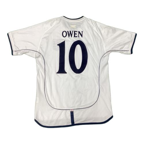 イングランド代表 (イングランドダイヒョウ) サッカーユニフォーム マイケル・オーウェン【10】2001年ホーム 2002年日韓W杯欧州予選マッチデイパッチ付（01.09/01VSドイツ） SIZE M