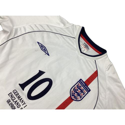 イングランド代表 (イングランドダイヒョウ) サッカーユニフォーム マイケル・オーウェン【10】2001年ホーム 2002年日韓W杯欧州予選マッチデイパッチ付（01.09/01VSドイツ） SIZE M