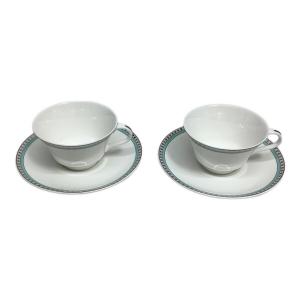 TIFFANY & Co. (ティファニー) ティーカップ&ソーサー プラチナ ブルー バンド 2Pセット