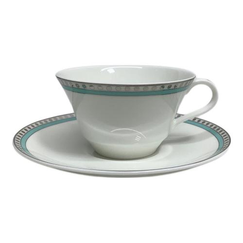 TIFFANY & Co. (ティファニー) ティーカップ&ソーサー プラチナ ブルー バンド 2Pセット